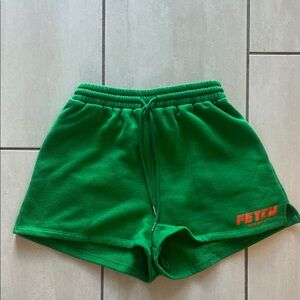 Fetch Women's Green Athletic/Lounge Shorts